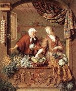 MIERIS, Willem van The Greengrocer oil painting